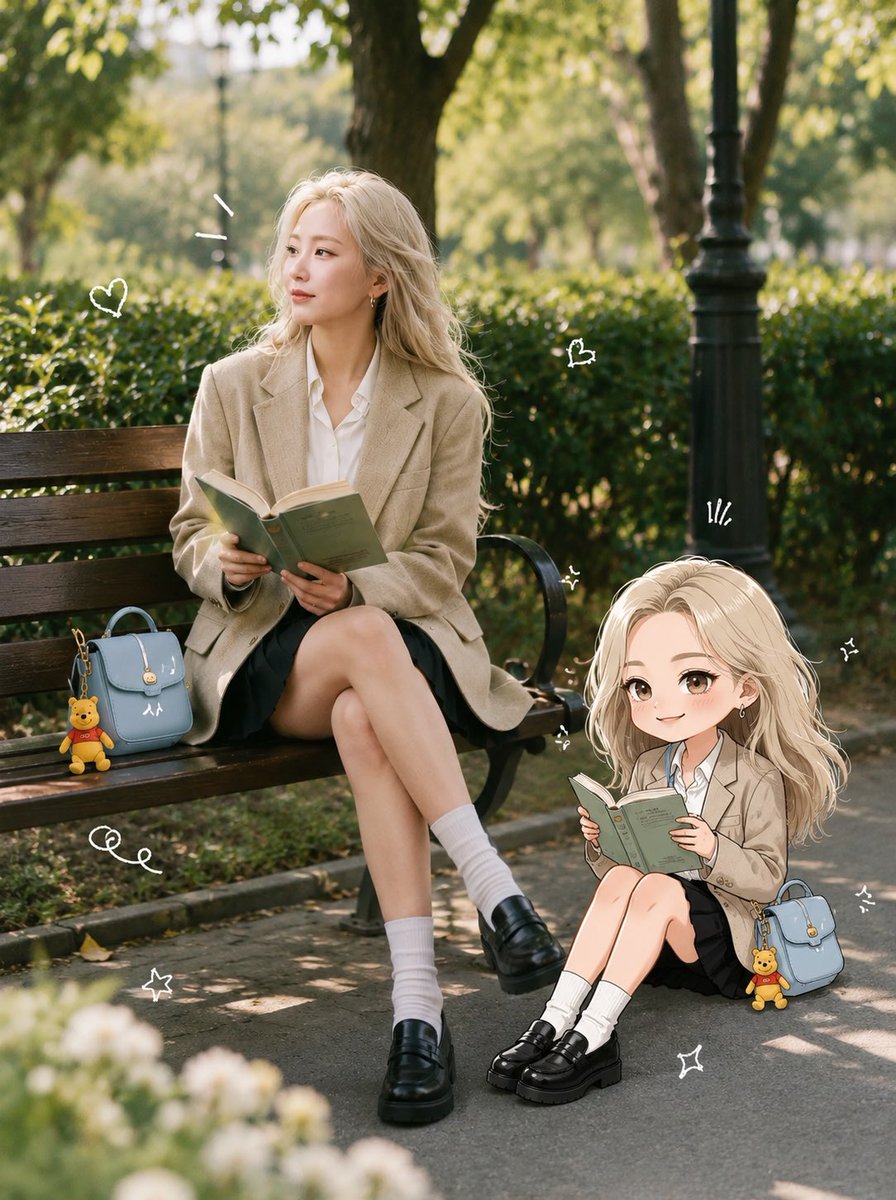 Realistic Portrait and Chibi Combo