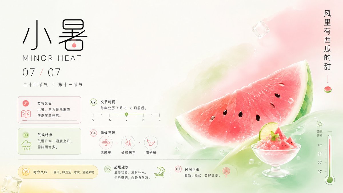 Xiaoshu Solar Term Infographic Poster