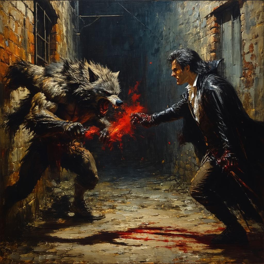 Werewolf Battles Vampire in a Brisbane Alley