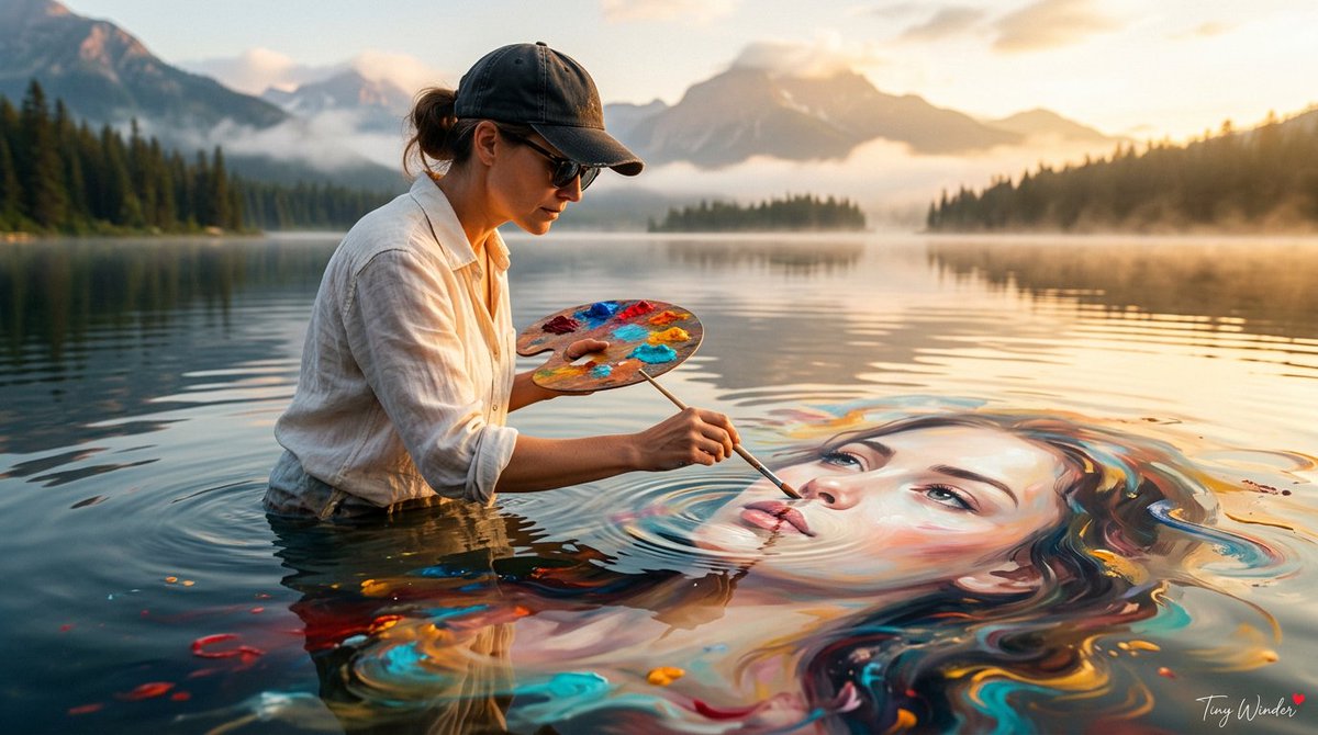 Surreal Fine Art Water Painting Portrait
