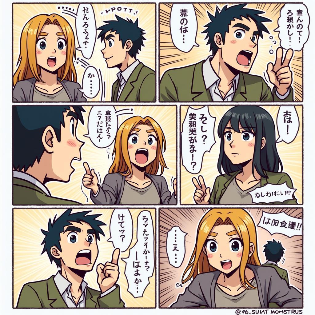 Everyday Scene in Dynamic Manga Panels