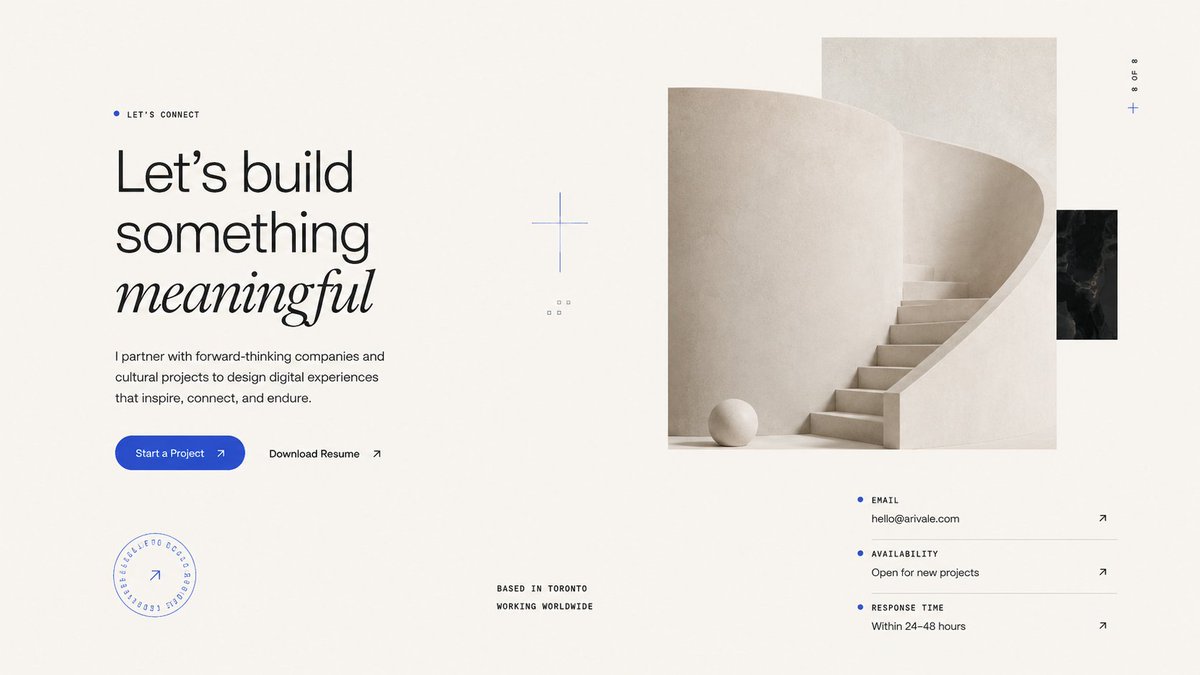 Minimalist Designer Portfolio Homepage