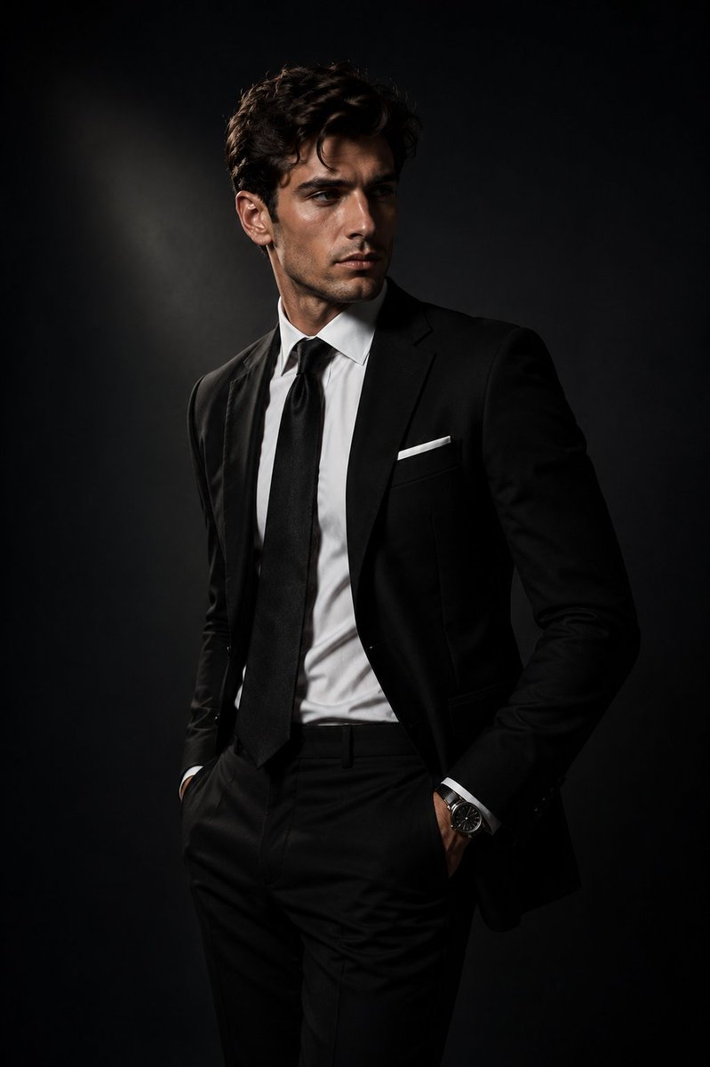Luxury Male Fashion Studio Portrait