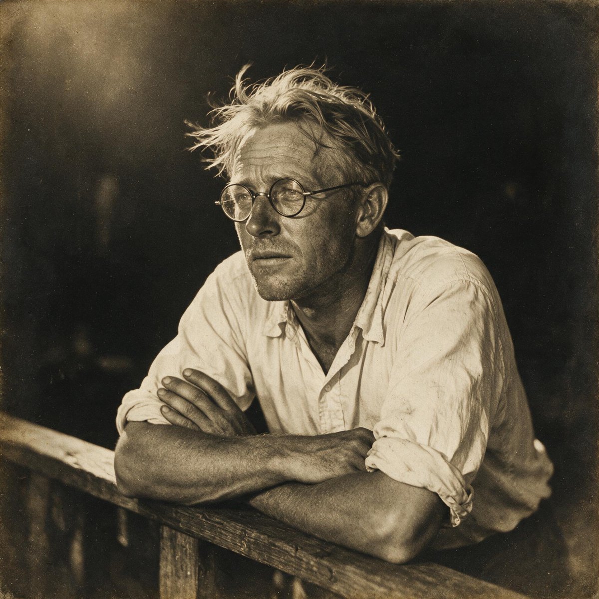 Sepia Vintage Intellectual Portrait