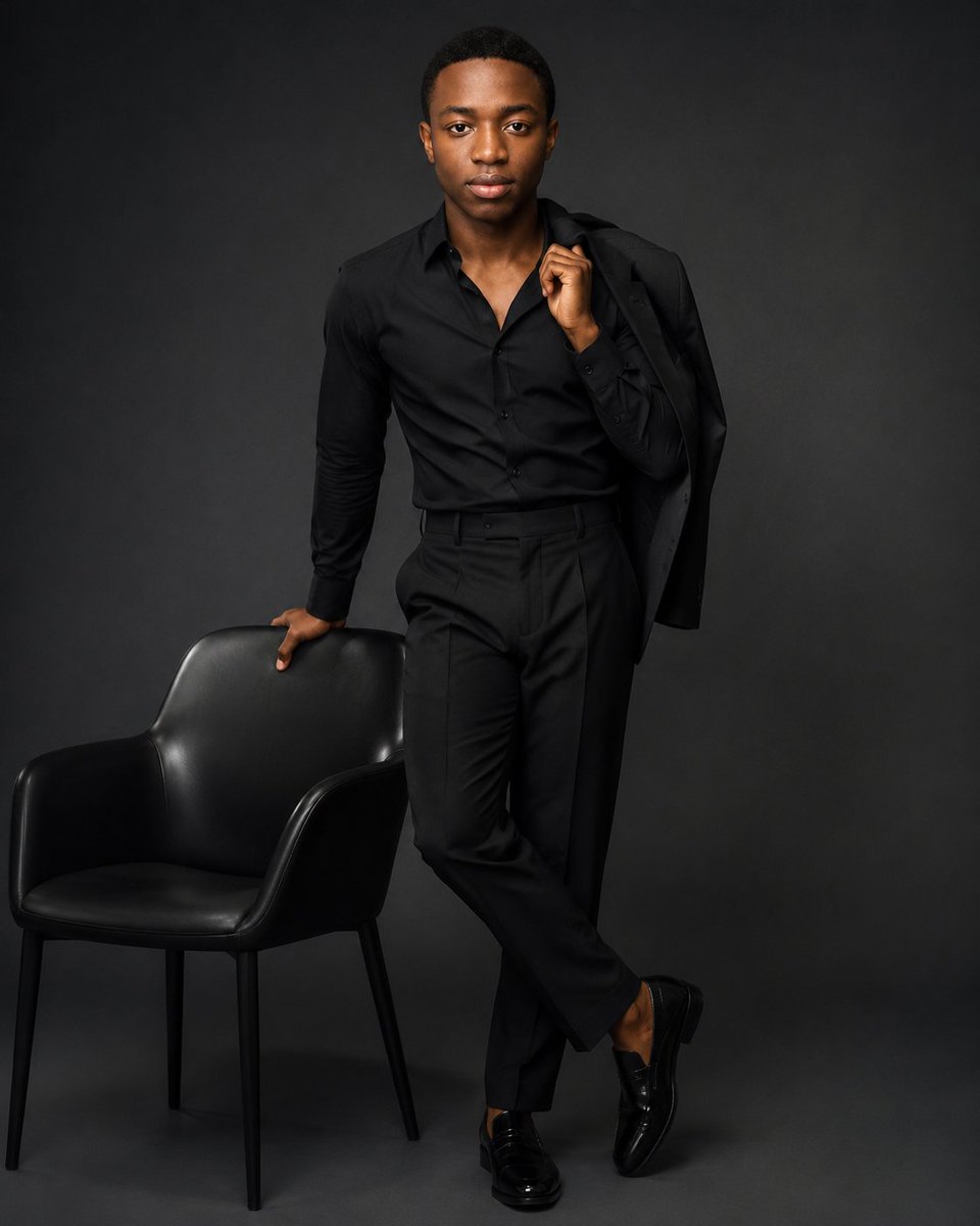 Luxury Black Menswear Portrait