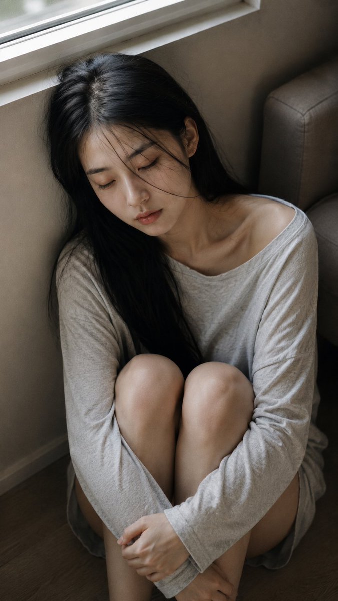 Apartment Night Emotion Portrait