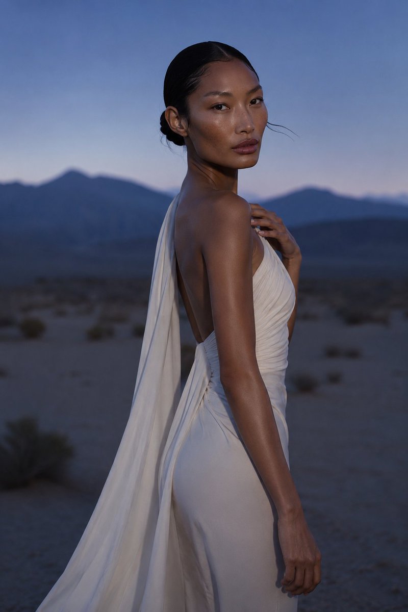 Twilight Desert Fashion Portrait