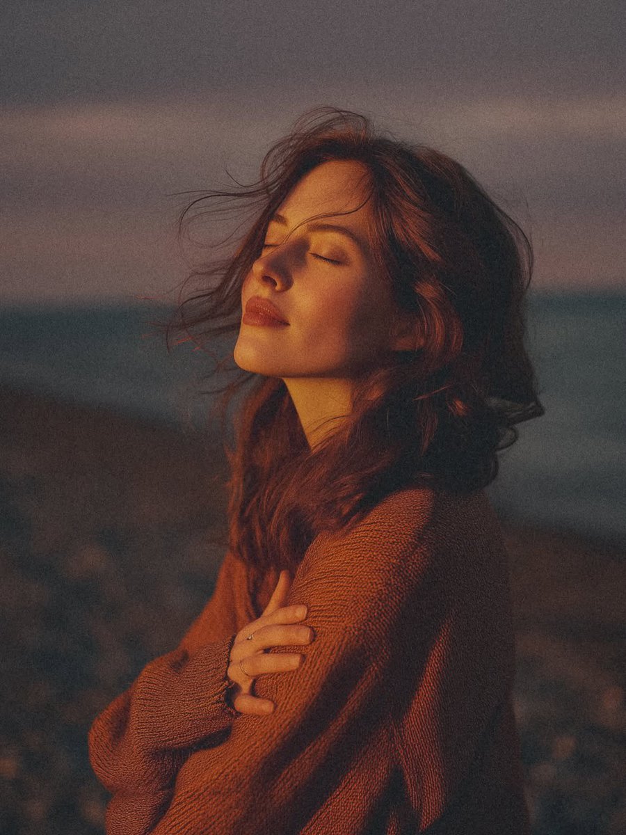 Cinematic Golden Hour Beach Portrait