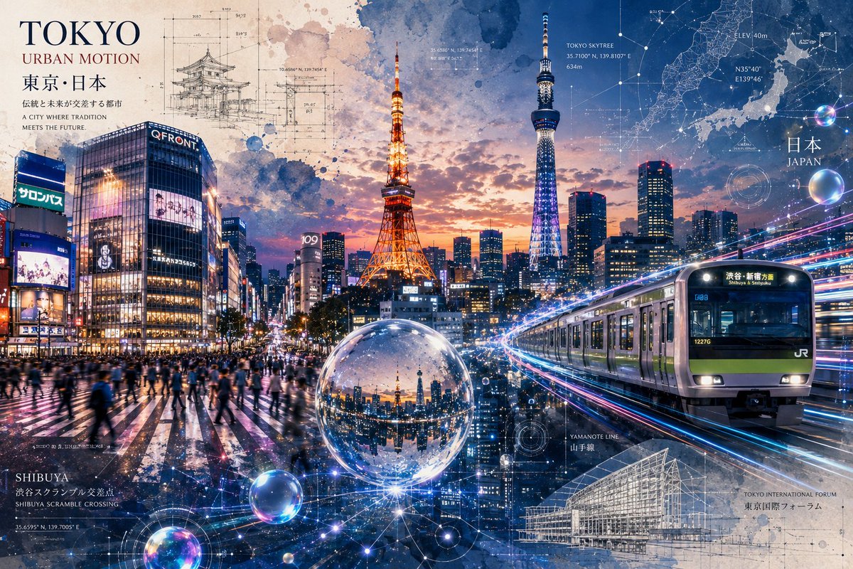 Tokyo Urban Motion Poster