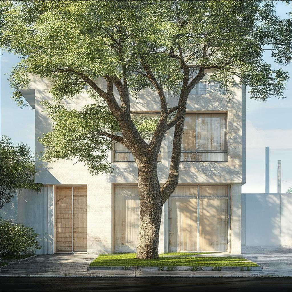 Volumetric Tree and Building in Soft Shadows