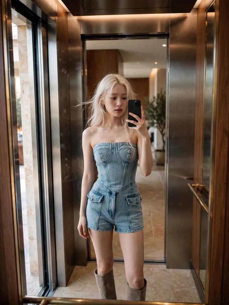 Luxury Boutique Hotel Elevator Mirror Selfie