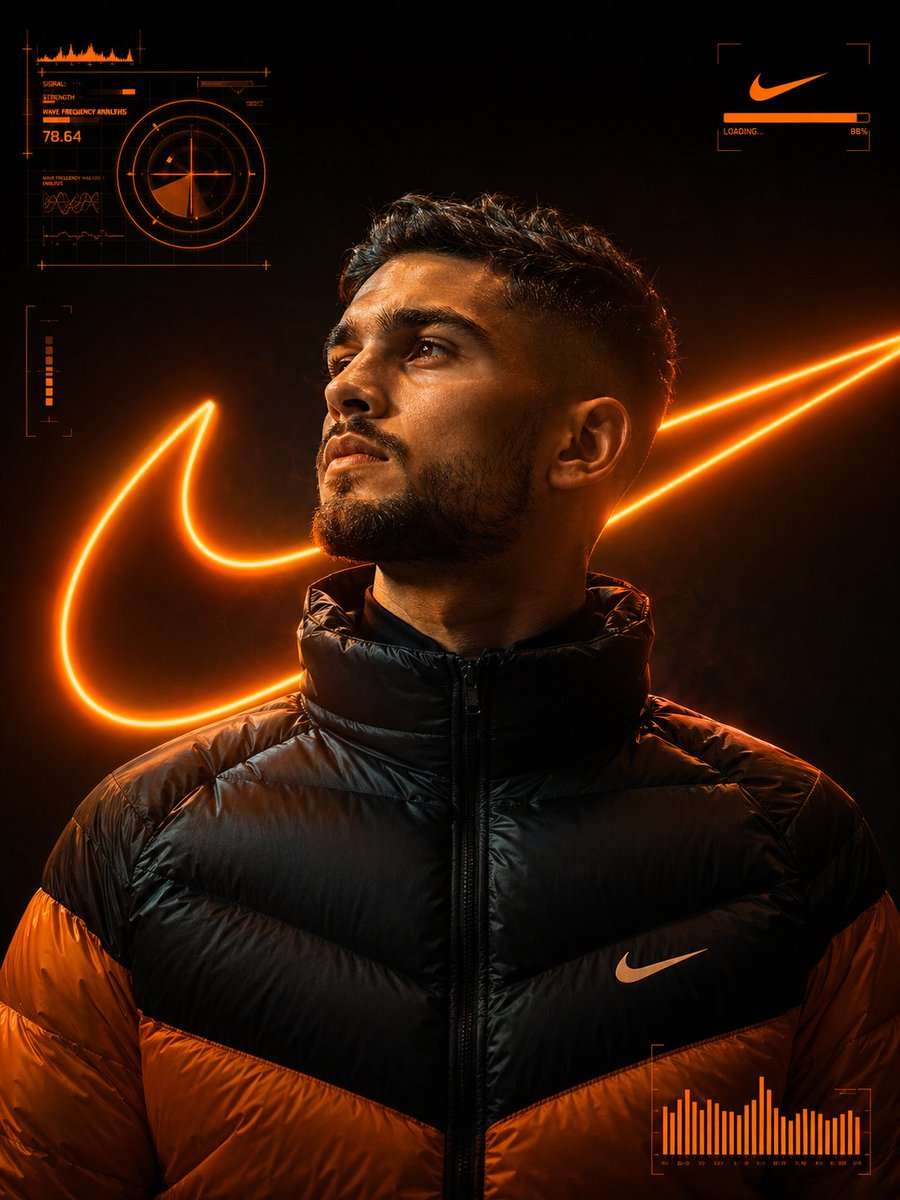 Futuristic Cyberpunk Sports Portrait with HUD