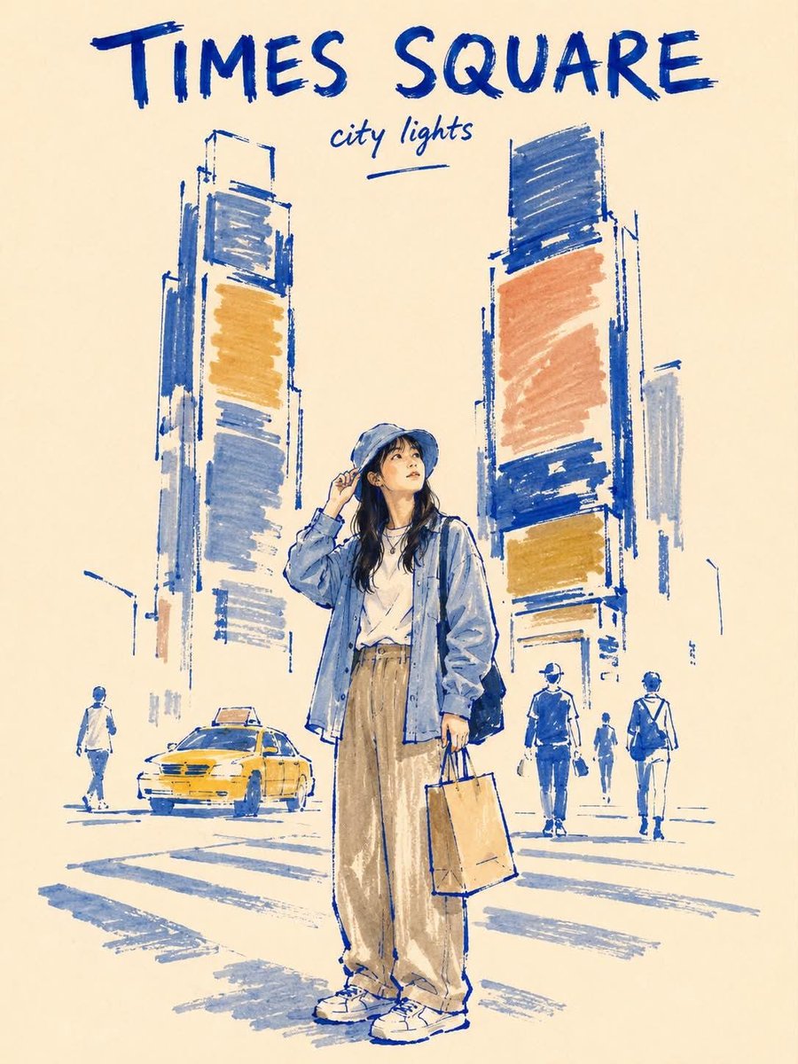 Hand-Drawn Travel Journal Sketch
