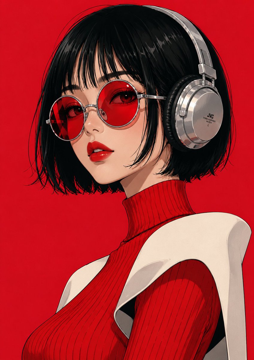 Retro Pop Art Anime Fashion Portrait