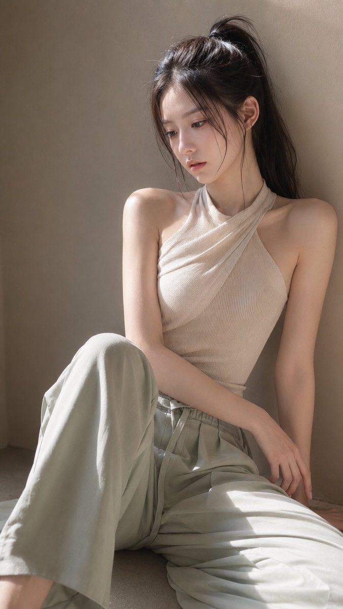 Minimalist Japanese Aesthetic Portrait