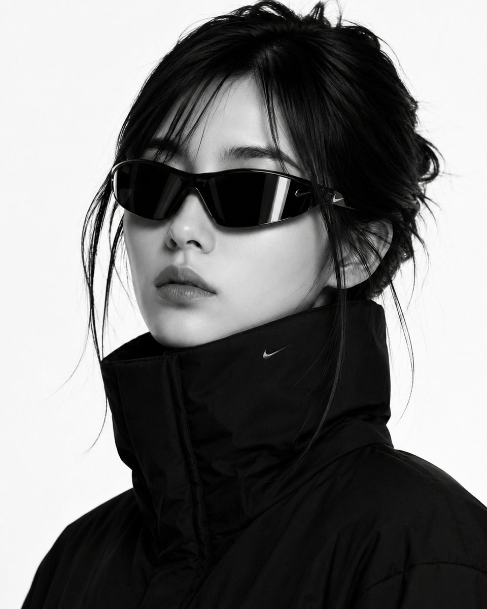 Black and White High-Fashion Portrait