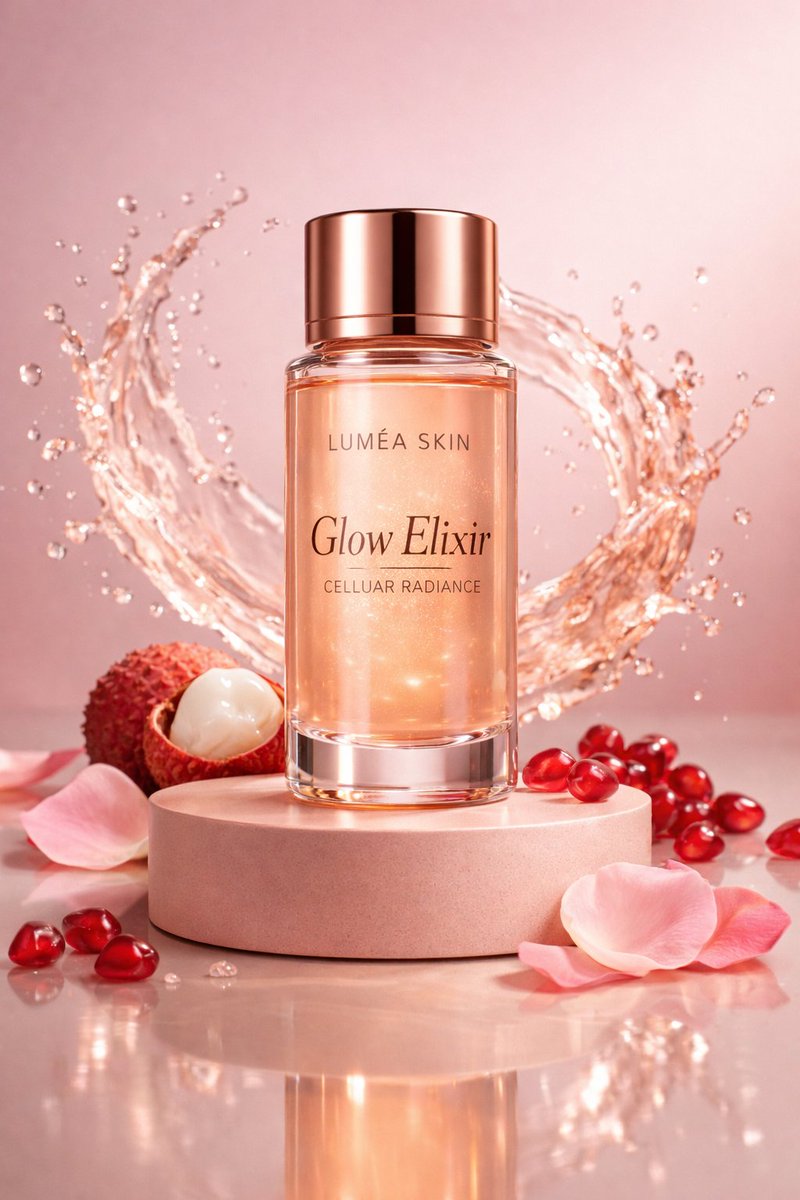 Luxury Skincare Commercial Photography: Glow Elixir
