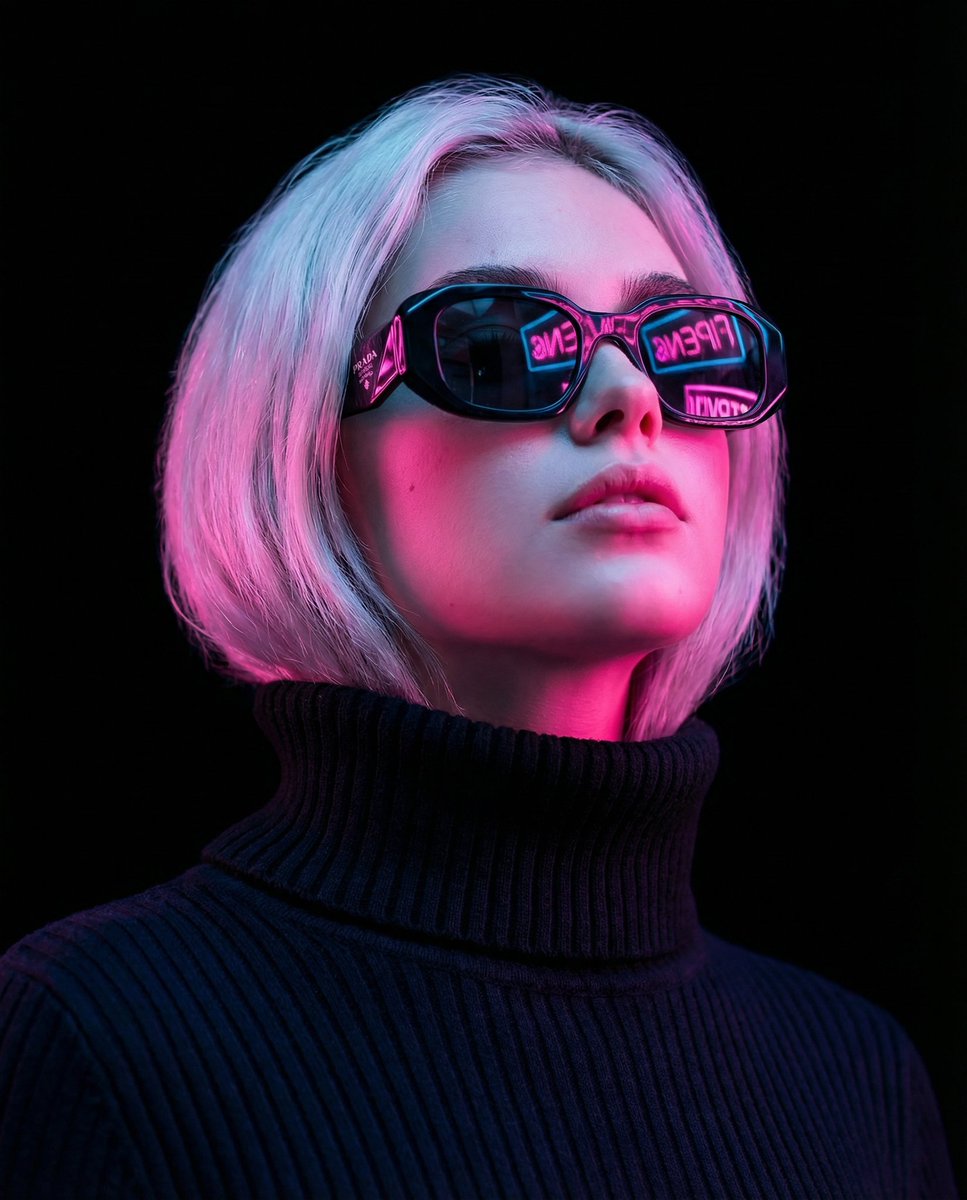 Cyber-Noir Stylized Portrait