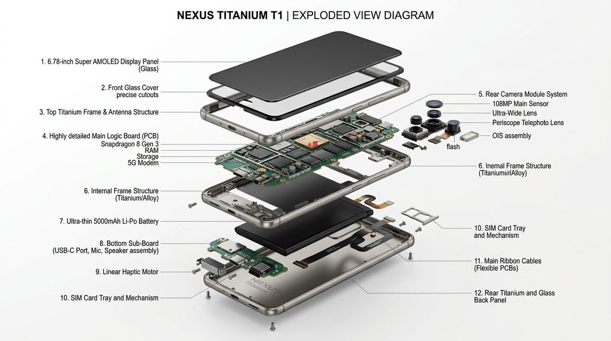 Exploded View Infographic Diagram Prompt