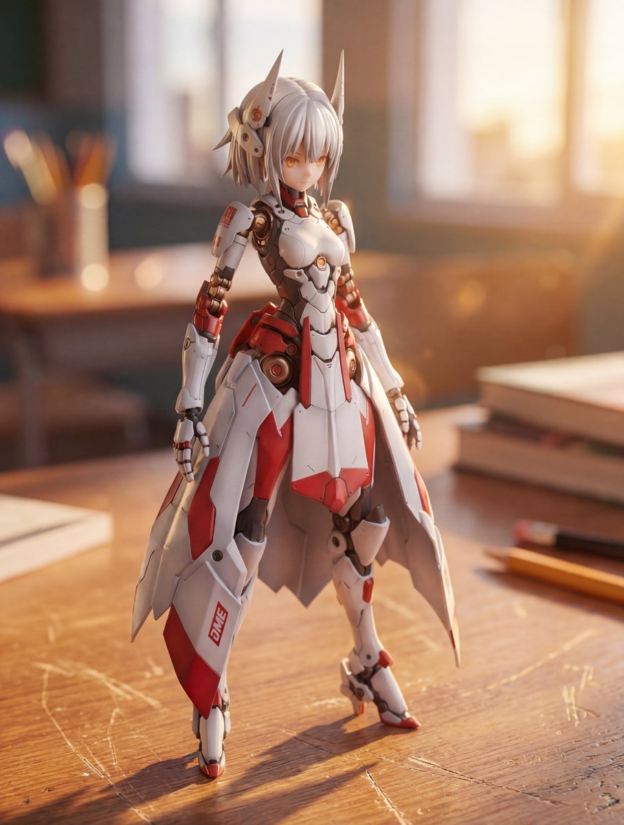 KNIGHT MECHA GIRL Figure Generation Prompt