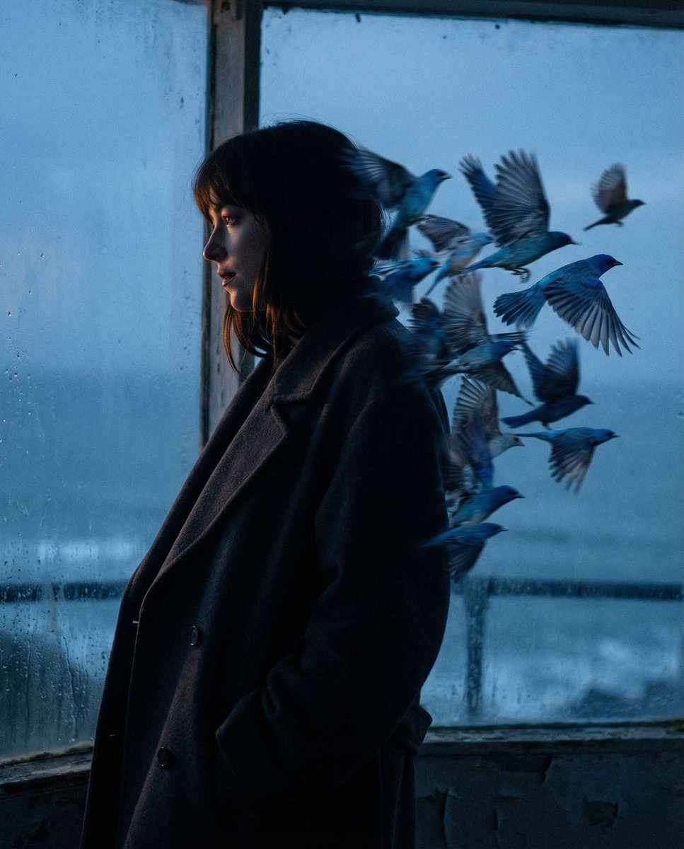 Surreal Blue Hour Avian Metamorphosis