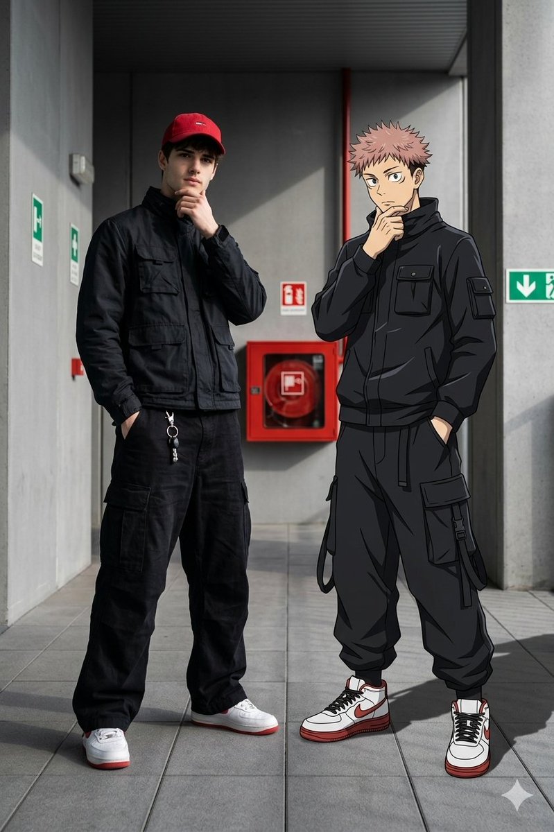 Real-Life and Anime Character Composite