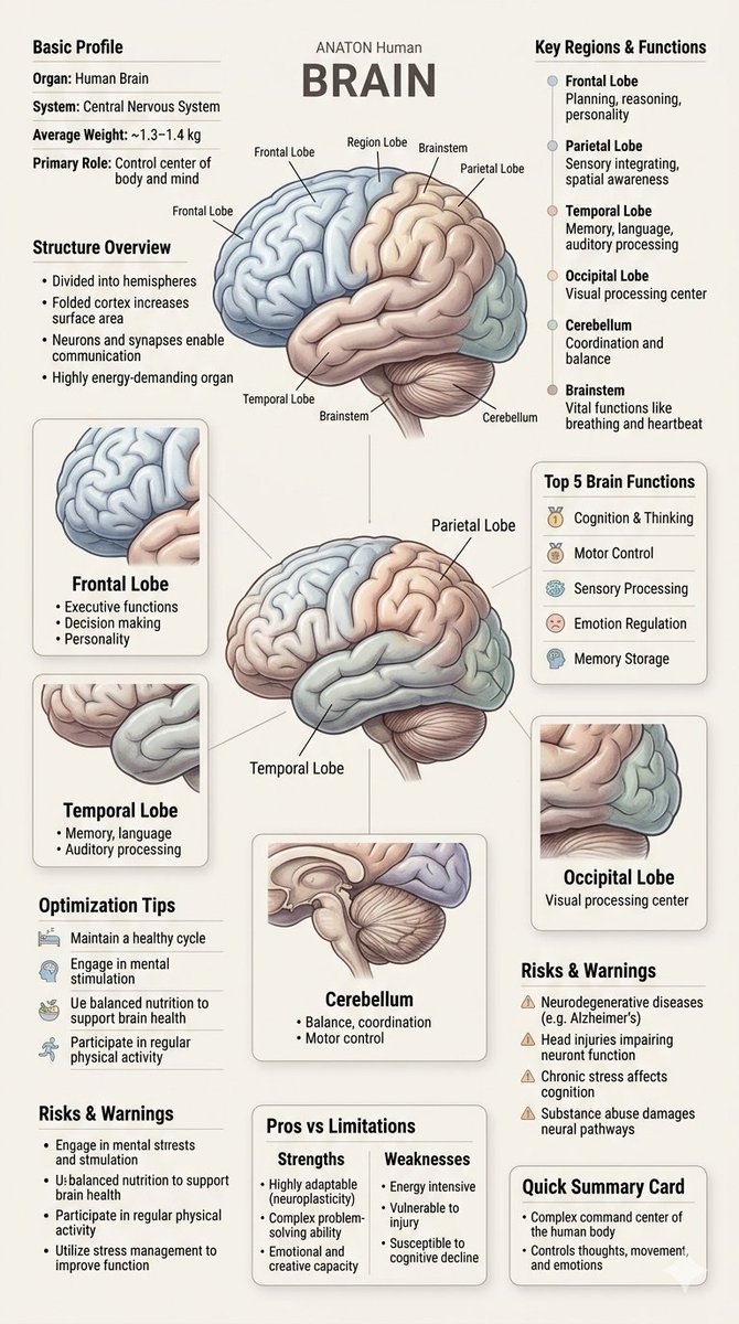 Human Anatomy Educational Infographic