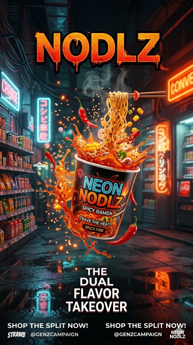 Gen Z Split Screen Advertising Poster
