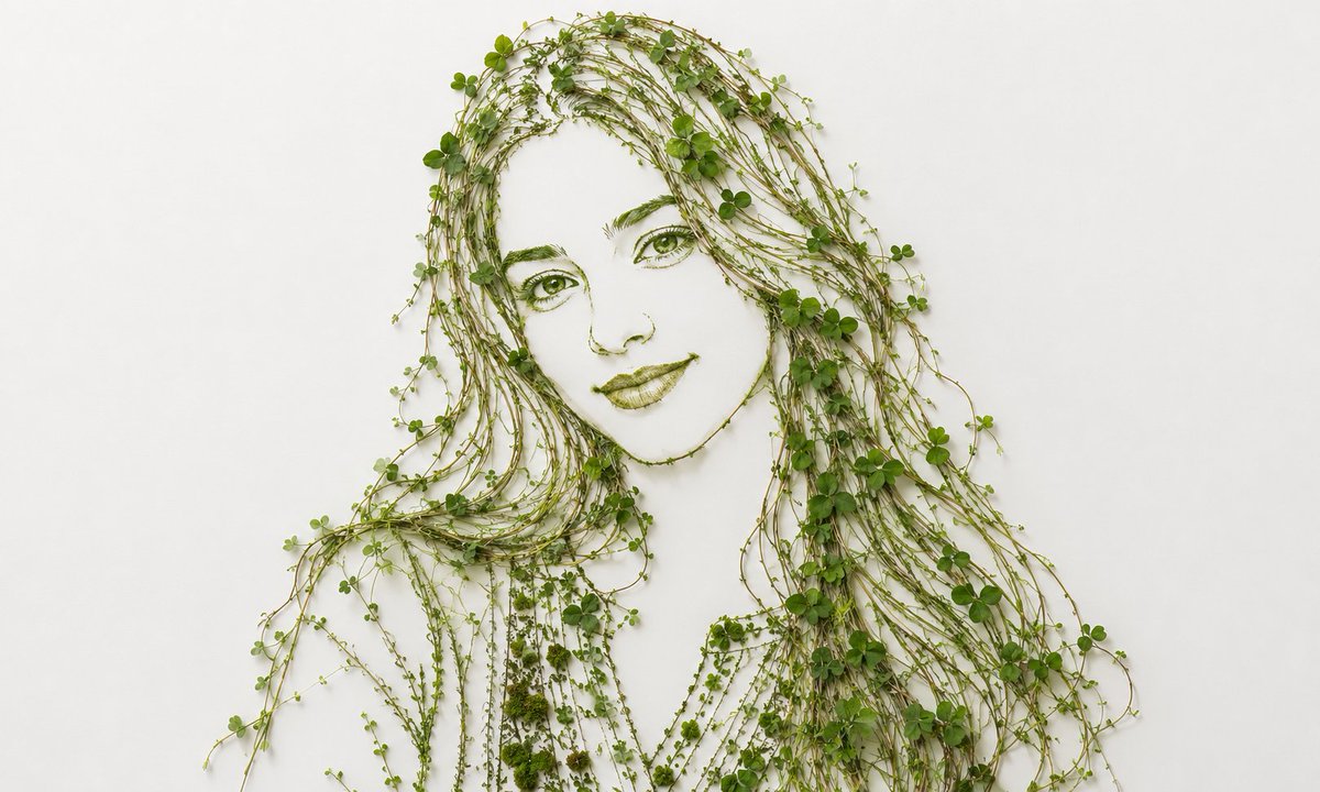 Minimalist Botanical Wall Art Portrait