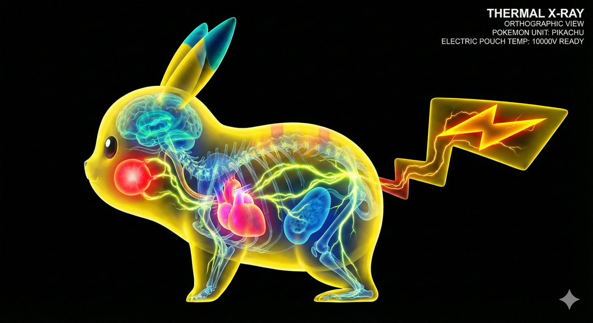Thermal X-Ray Style Infographic Prompt (Nintendo Switch Example)
