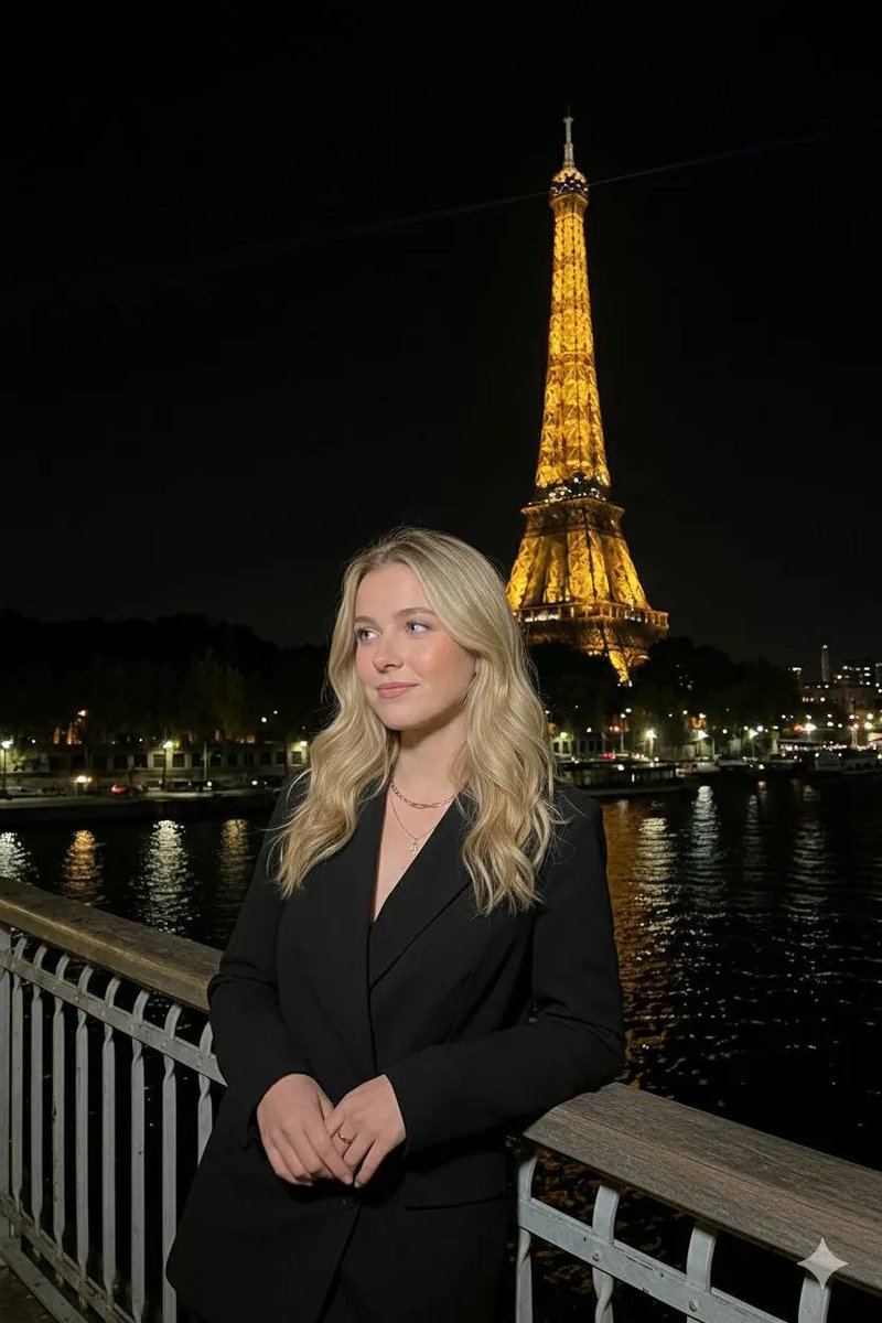 Paris River Bank Flash Portrait