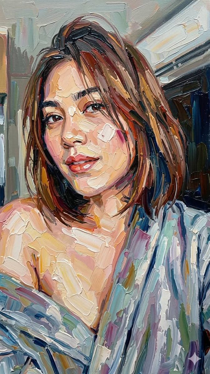 Impasto Oil Painting Portrait Style