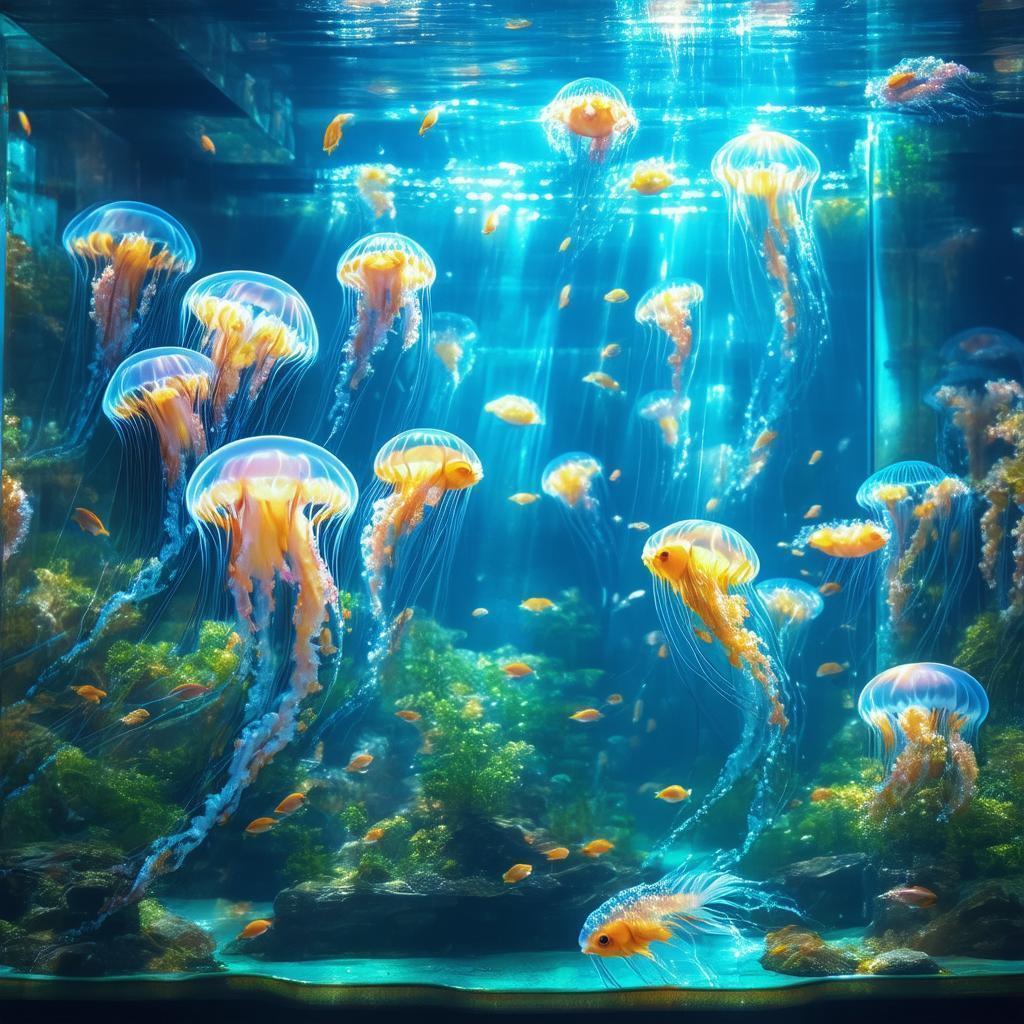 Sunbeams and Jellyfish in Suspicious Aquarium Manga