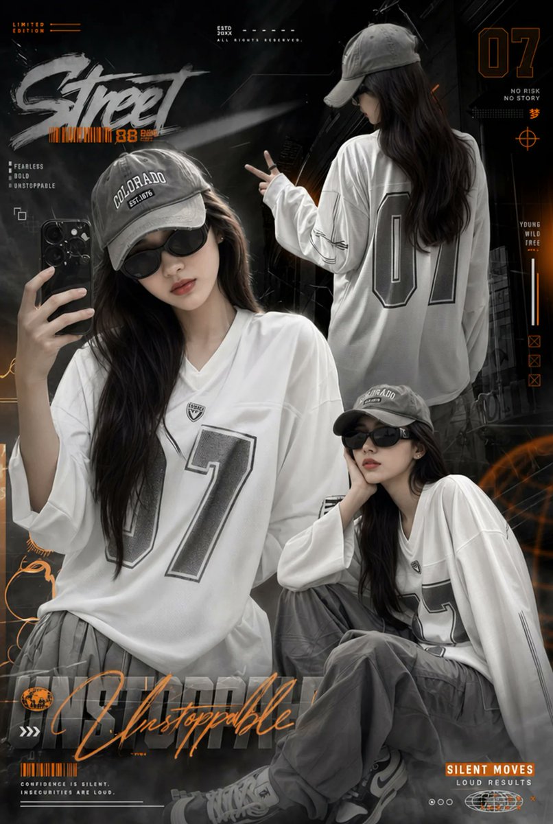 Urban Streetwear Girl Collage
