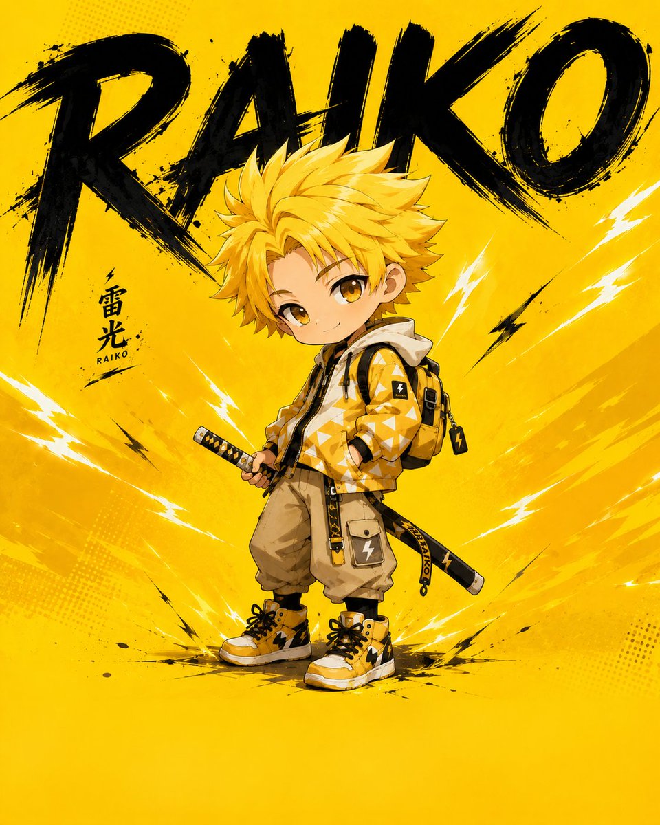 Chibi Anime Poster Illustration