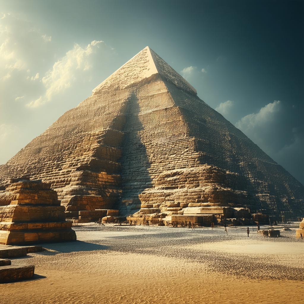 The Great Pyramid in Desaturated Cinematic Grandeur