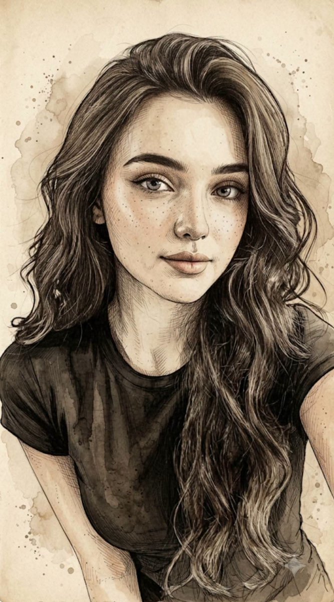 Fine Art Mixed-Media Portrait Illustration