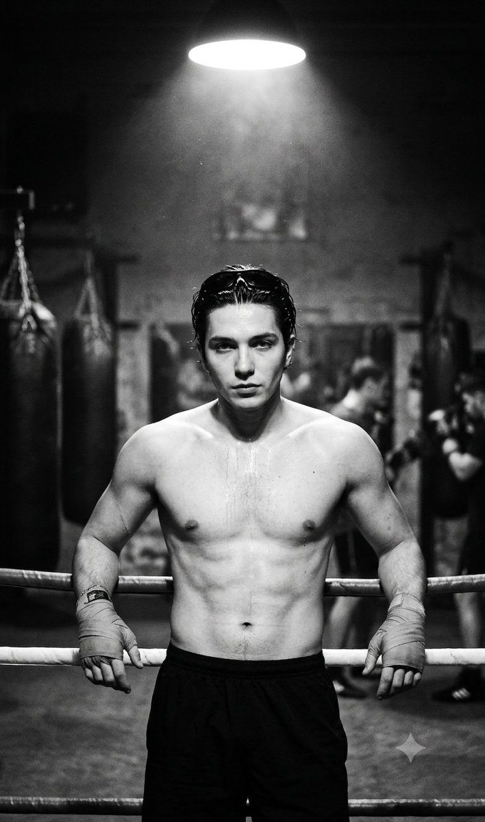 Gritty Boxing Gym Cinematic Portrait