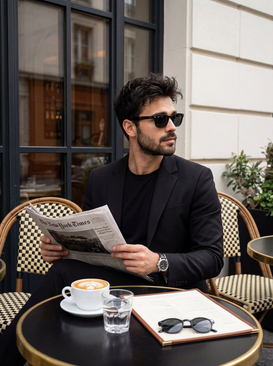 Parisian Cafe Editorial Portrait