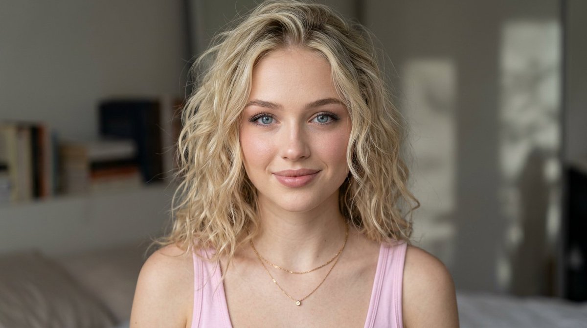 Young Woman in Pink Tank Top