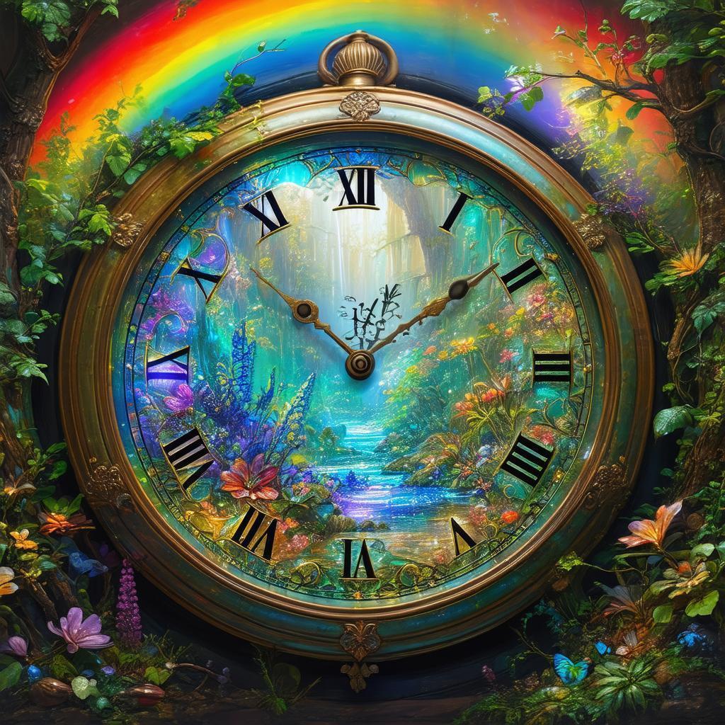 Rainbow Nature Chronograph Tourbillon Clock Dreamscape