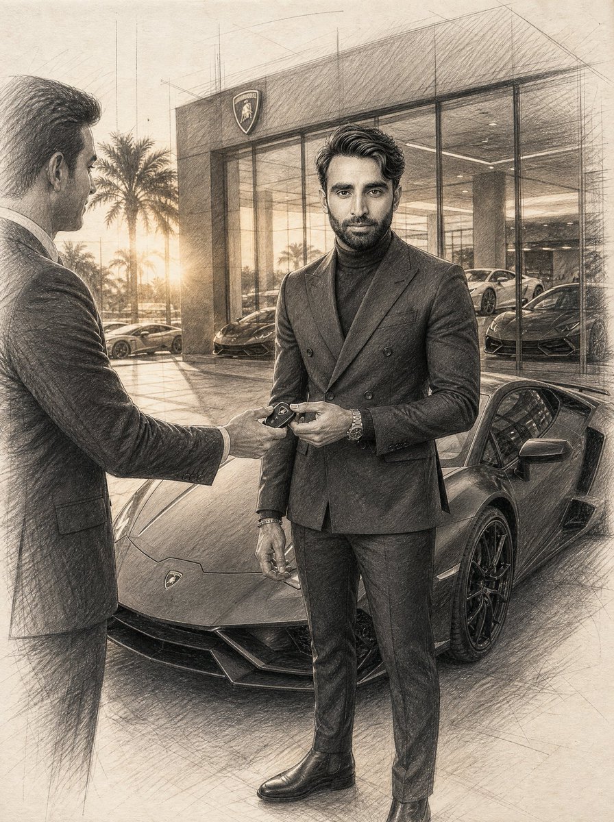 Graphite Pencil Entrepreneur Sketch