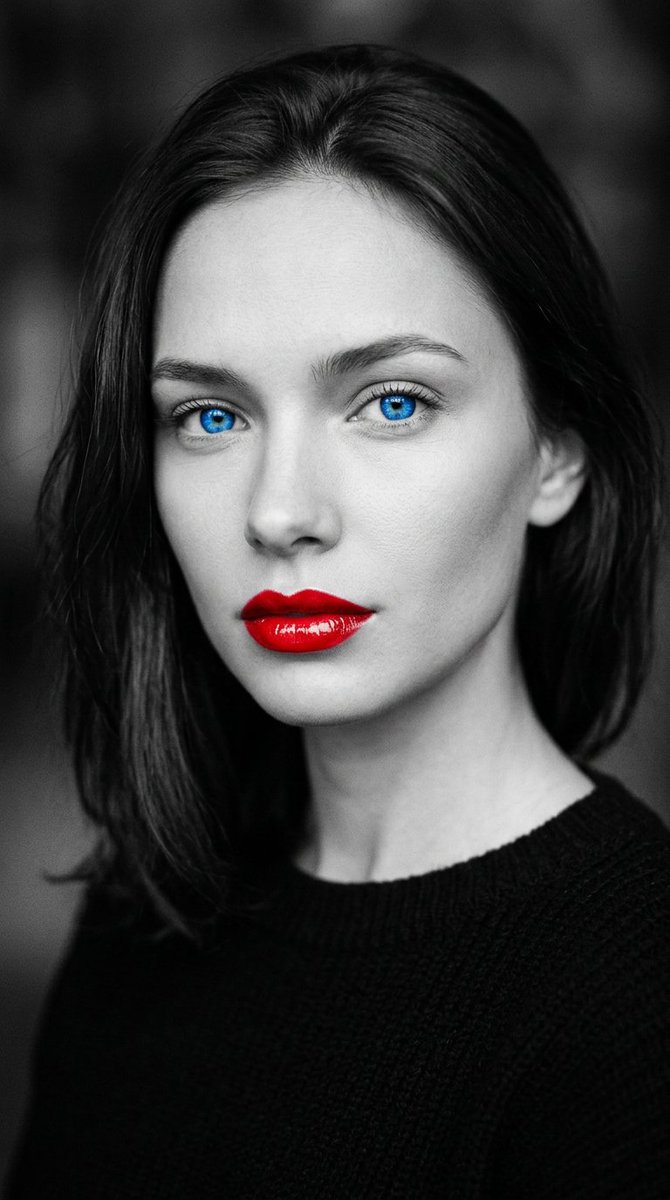 Selective Color Black and White Portrait