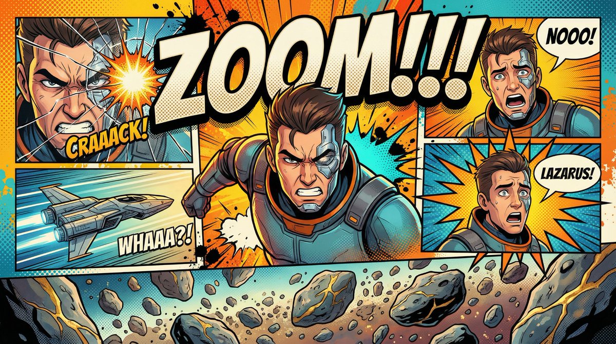 Comic Book Poster Illustration Template