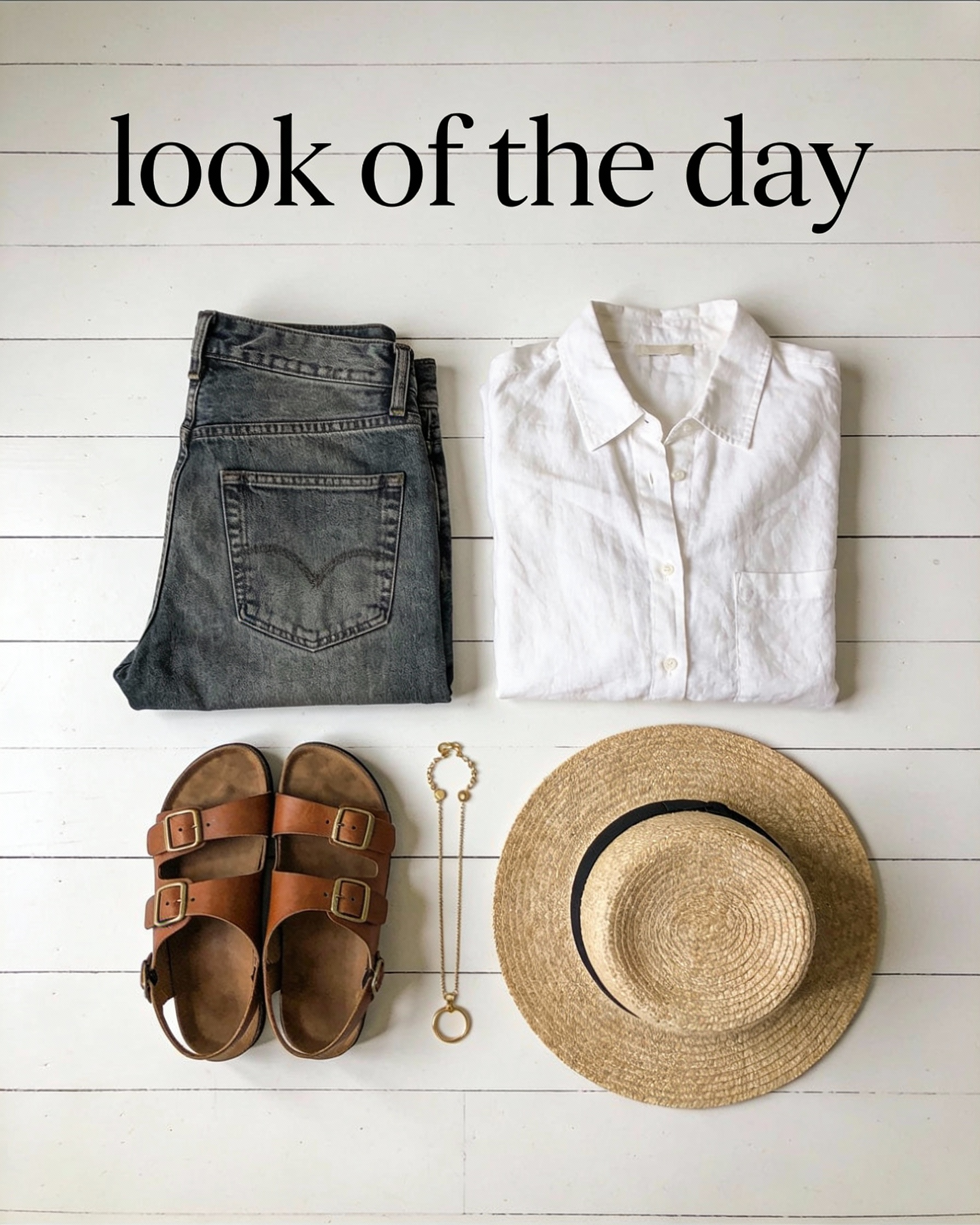 Minimalist Chic Outfit Flat-Lay