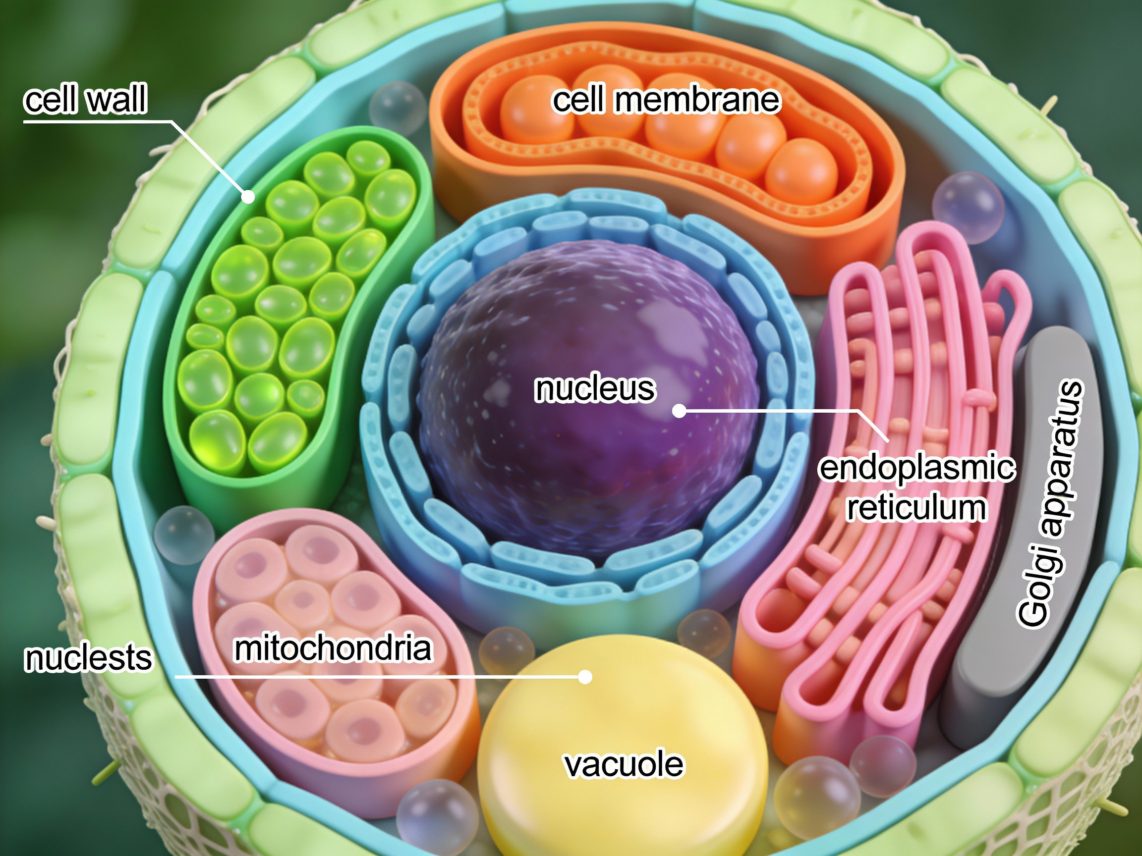 Scientific Plant Cell Illustration
