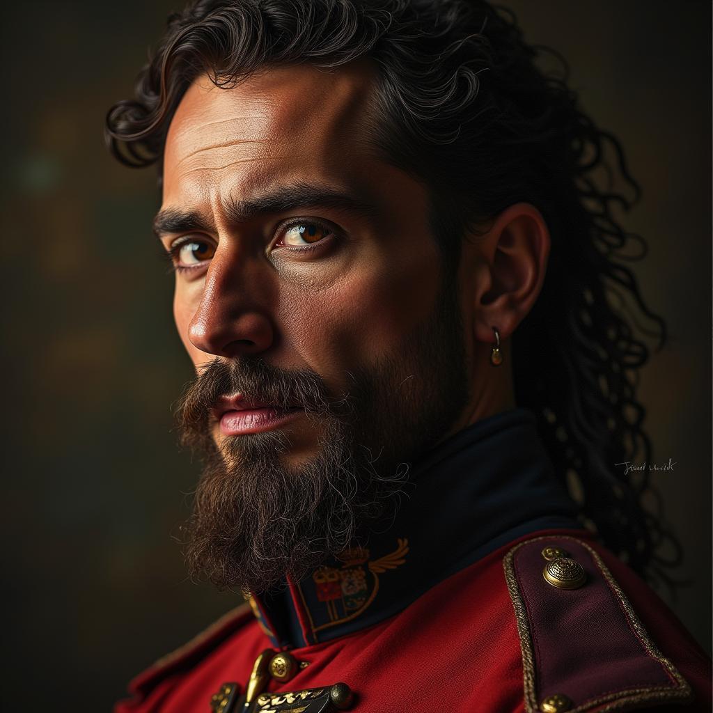 Spanish War Hero Juan Martin Diez Portrait