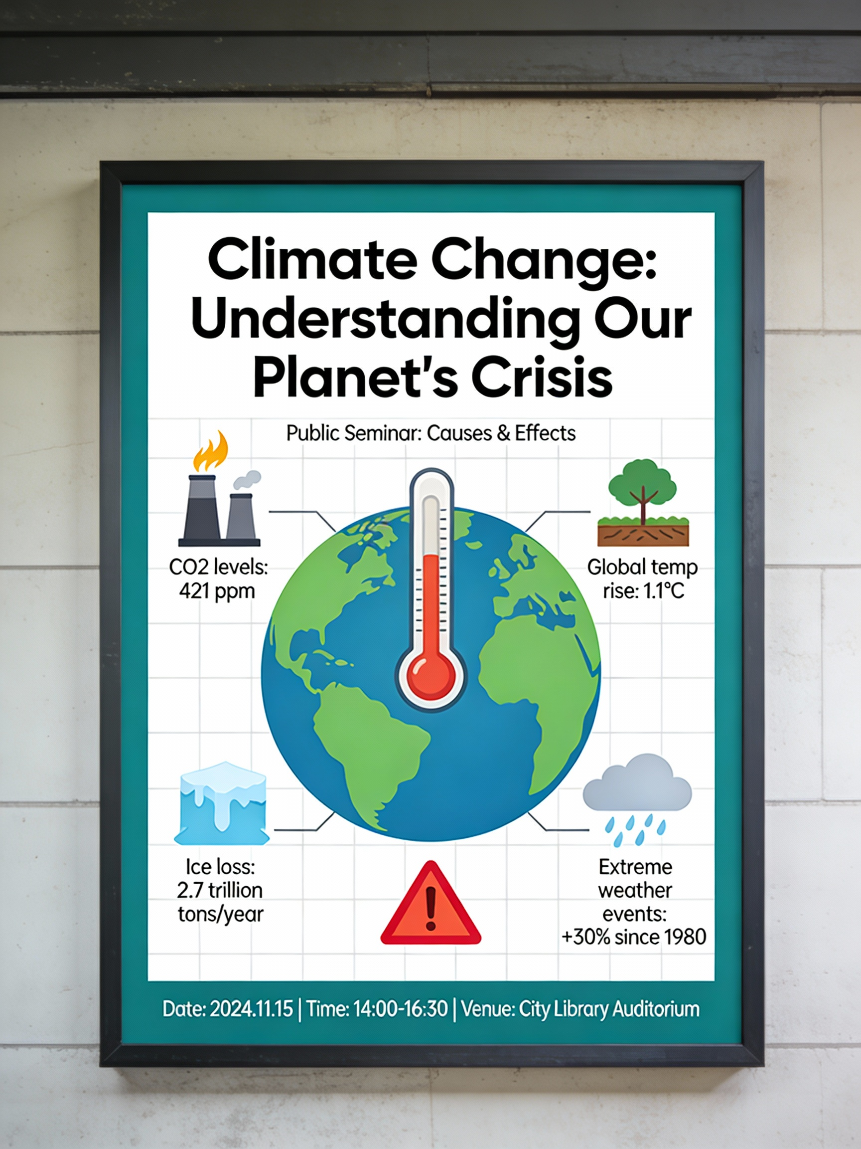 Informative Climate Change Seminar Poster