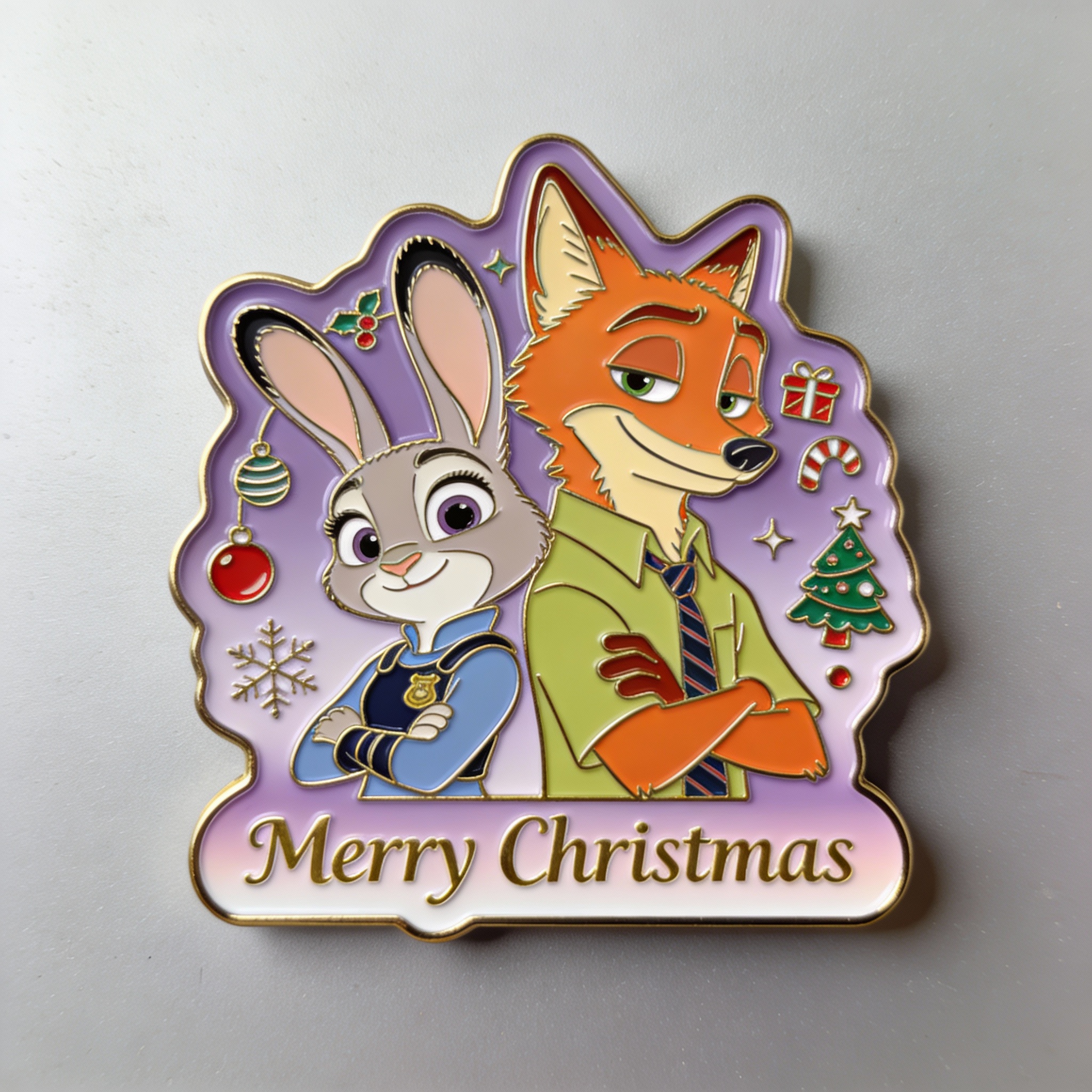 Judy and Nick Irregular Fridge Magnet Design