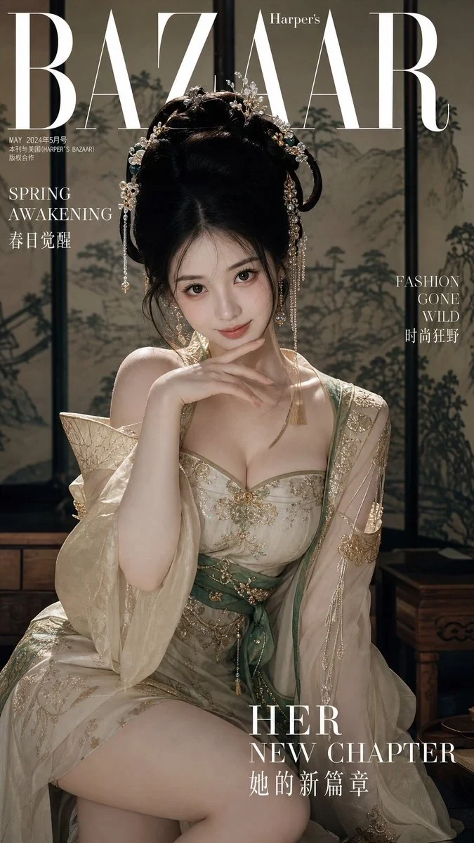 The top-of-the-art, modern-day magazine cover, a 20-year-old national wind girl in an improved dress.